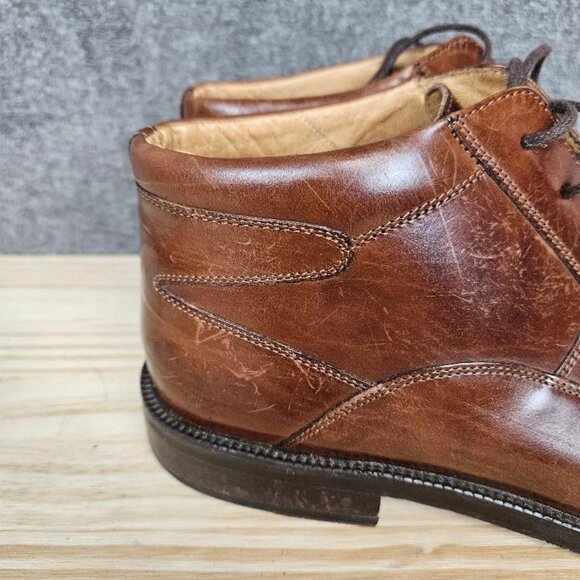 Johnston & Murphy Leather Cellini Chukka Boots Brown 9.5M - Picture 2 of 14